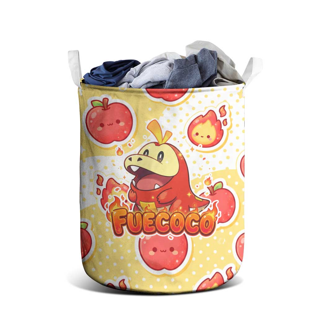 Fuecoco Laundry Basket Kawaii Apple Flame Pop Art
