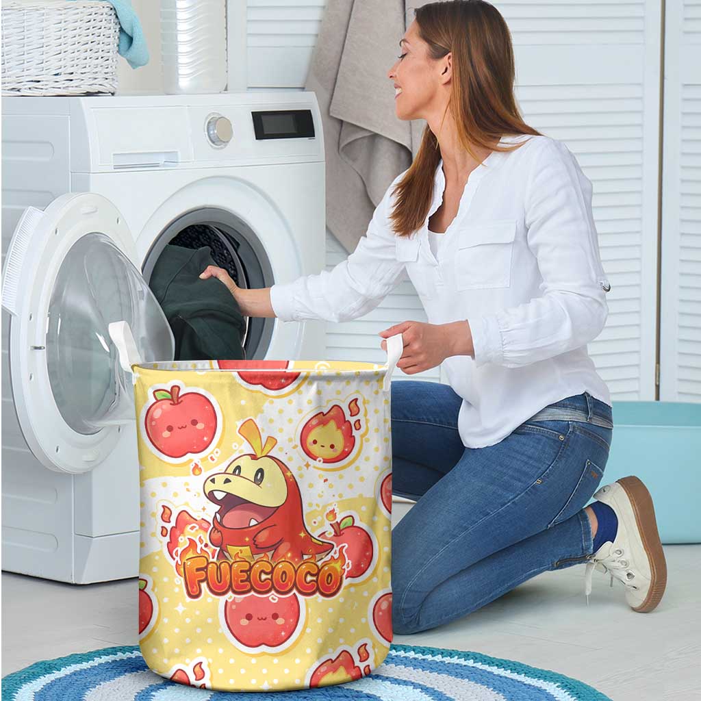 Fuecoco Laundry Basket Kawaii Apple Flame Pop Art