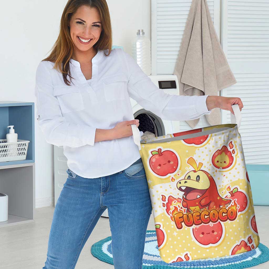 Fuecoco Laundry Basket Kawaii Apple Flame Pop Art