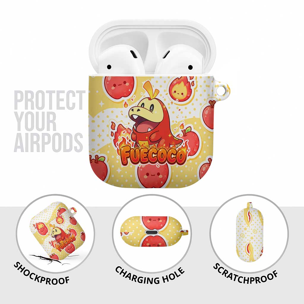 Fuecoco AirPods Case Kawaii Apple Flame Pop Art