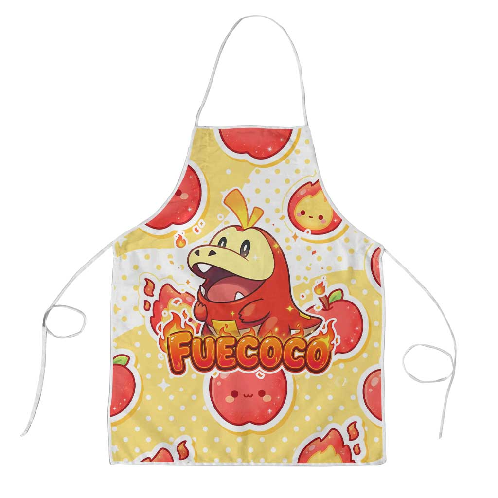 Fuecoco Apron Kawaii Apple Flame Pop Art