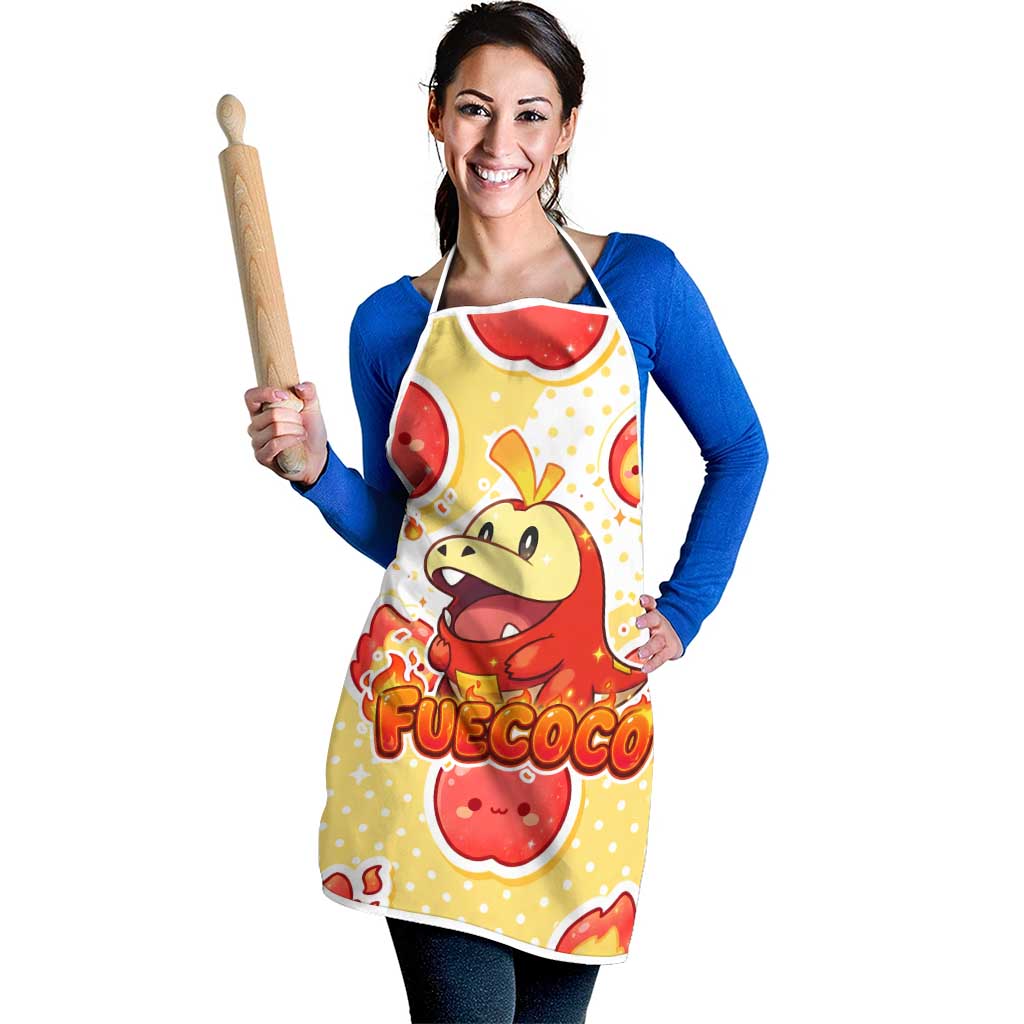Fuecoco Apron Kawaii Apple Flame Pop Art