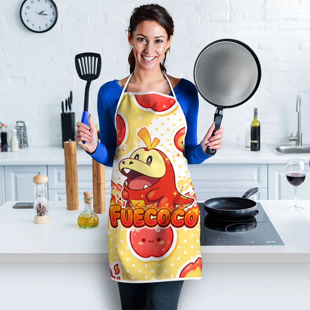 Fuecoco Apron Kawaii Apple Flame Pop Art