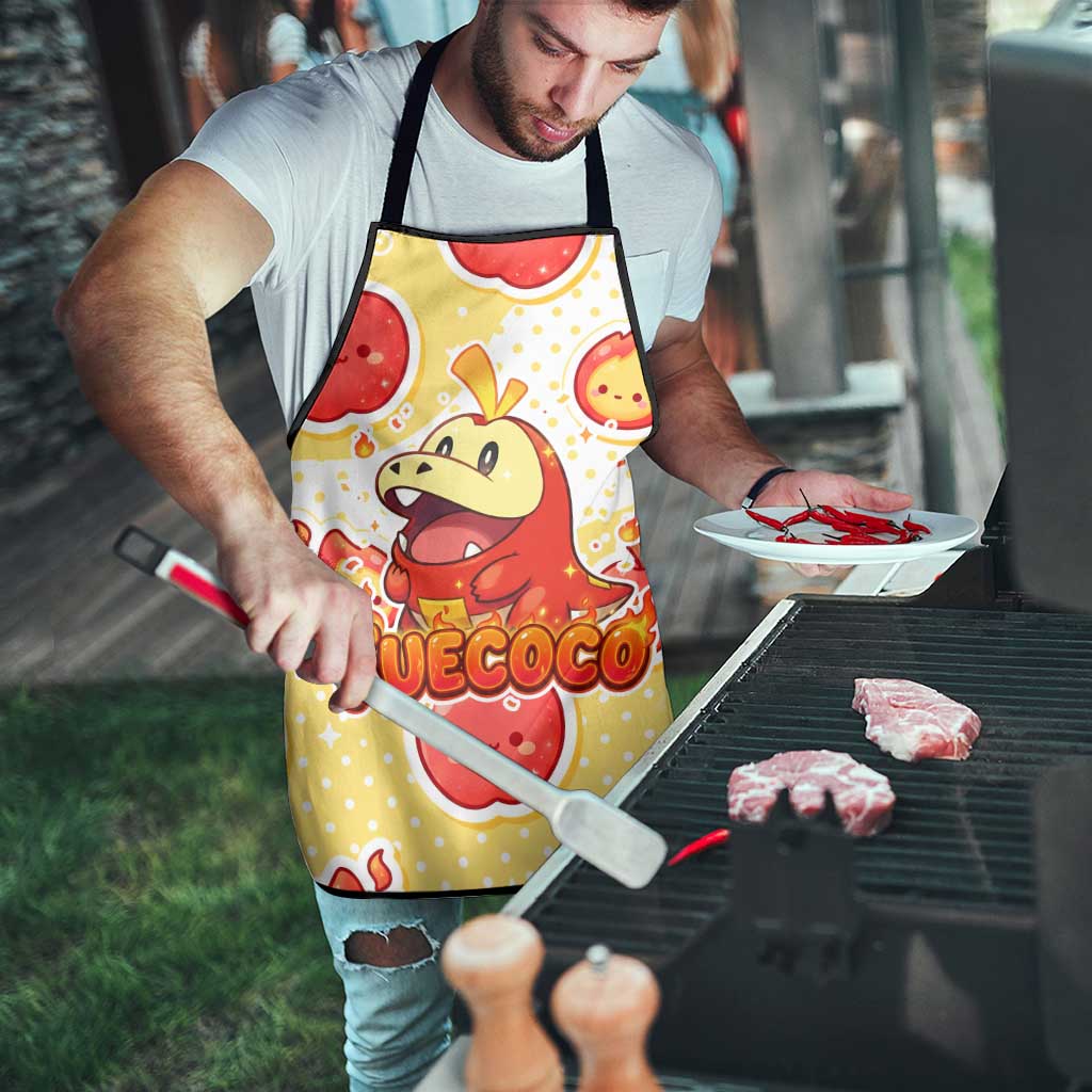 Fuecoco Apron Kawaii Apple Flame Pop Art