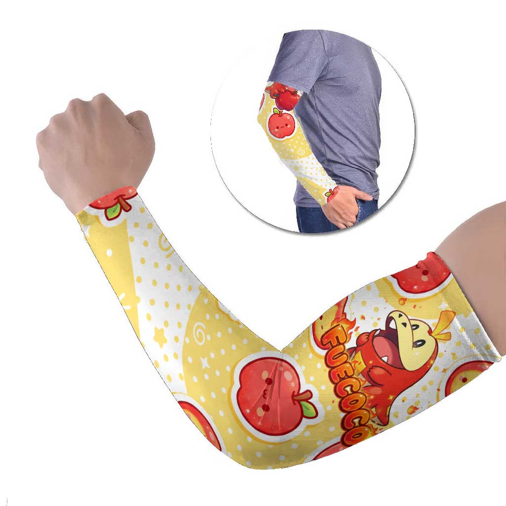 Fuecoco Arm Sleeves Kawaii Apple Flame Pop Art