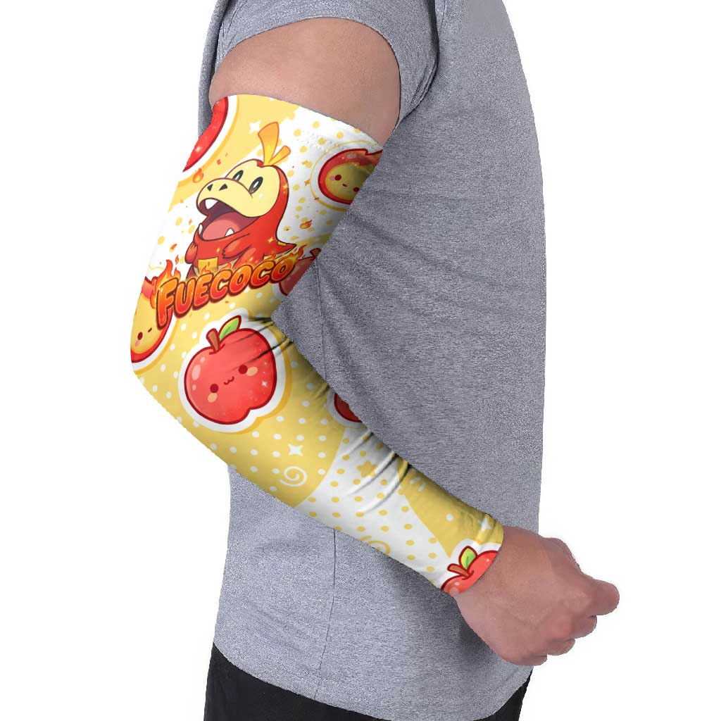 Fuecoco Arm Sleeves Kawaii Apple Flame Pop Art