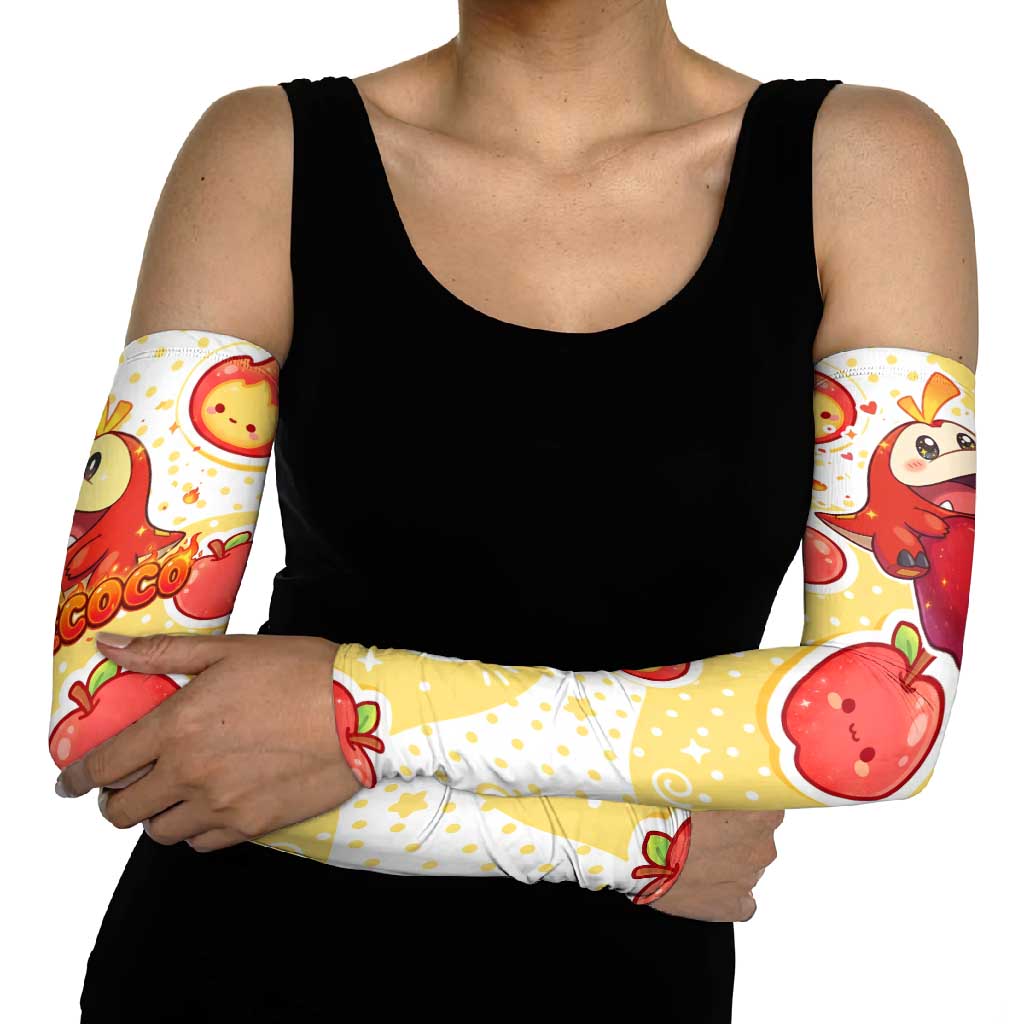 Fuecoco Arm Sleeves Kawaii Apple Flame Pop Art