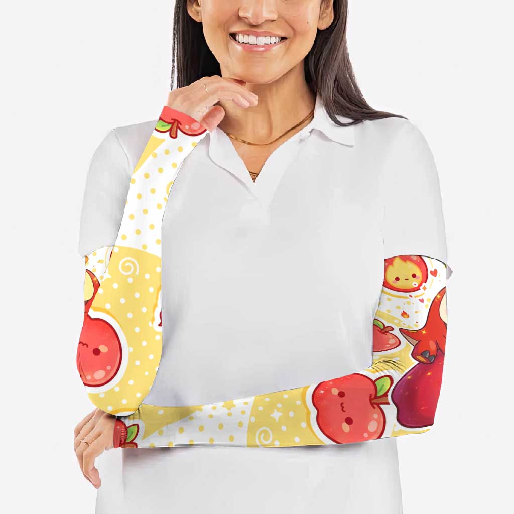 Fuecoco Arm Sleeves Kawaii Apple Flame Pop Art