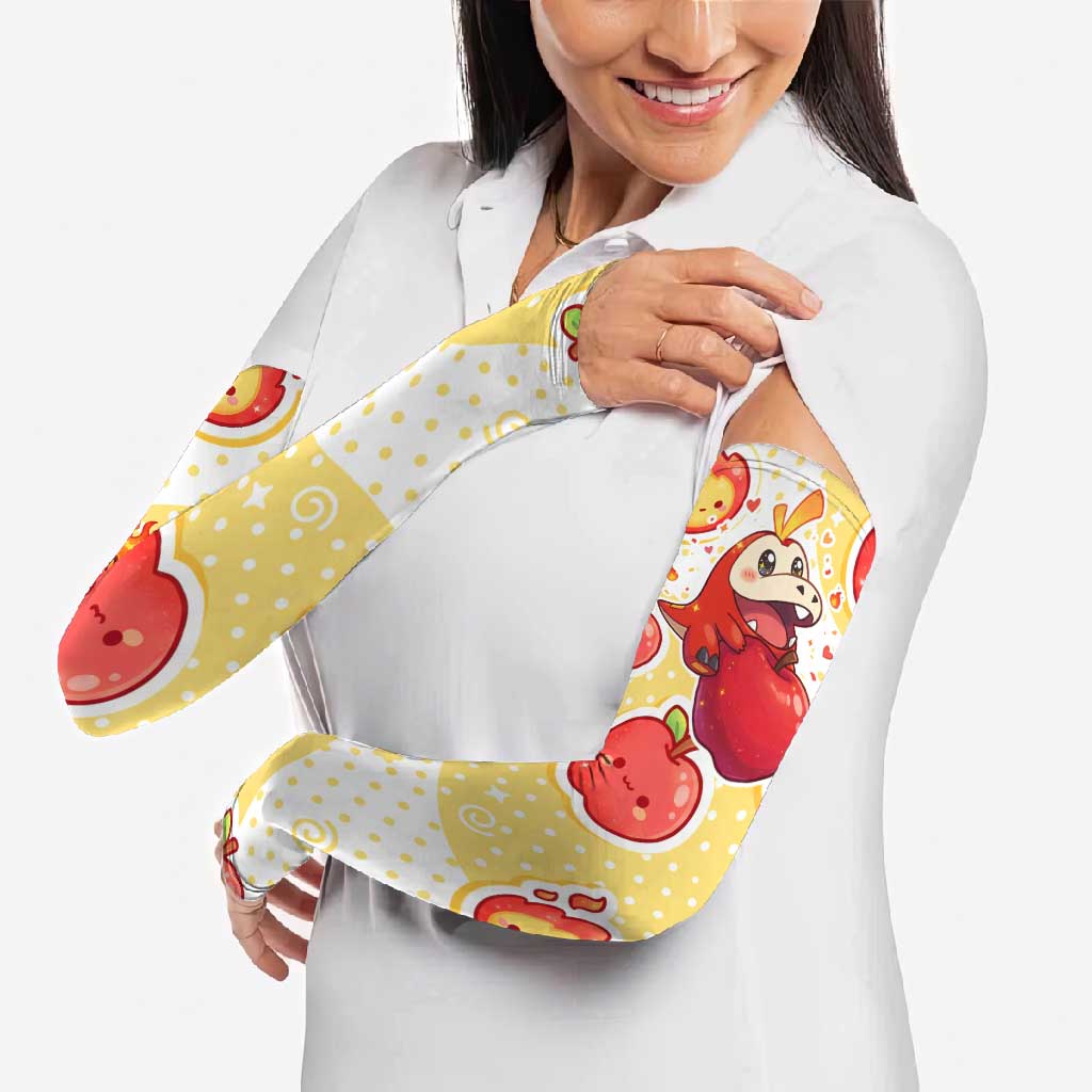 Fuecoco Arm Sleeves Kawaii Apple Flame Pop Art