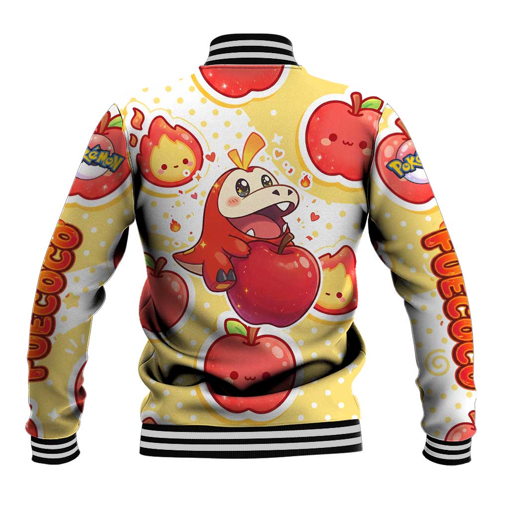 Fuecoco Baseball Jacket Kawaii Apple Flame Pop Art