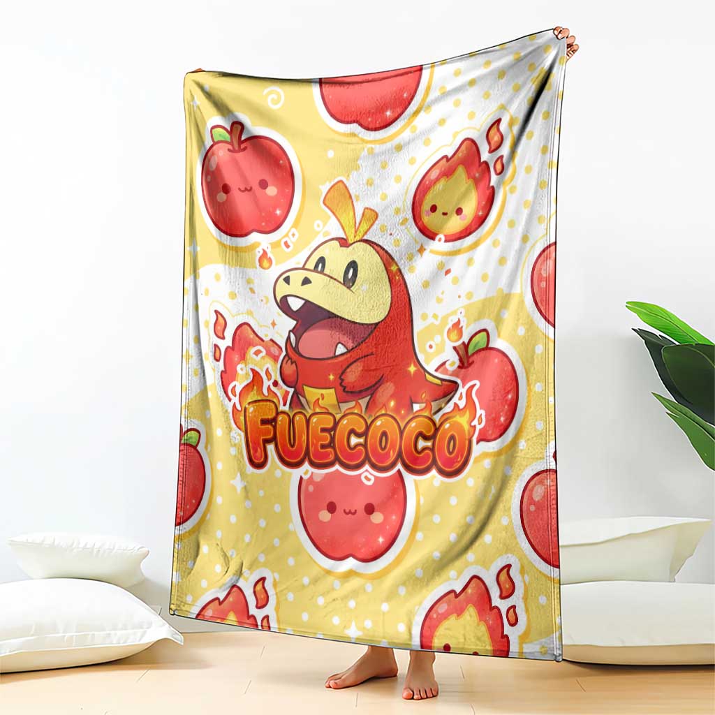 Fuecoco Blanket Kawaii Apple Flame Pop Art
