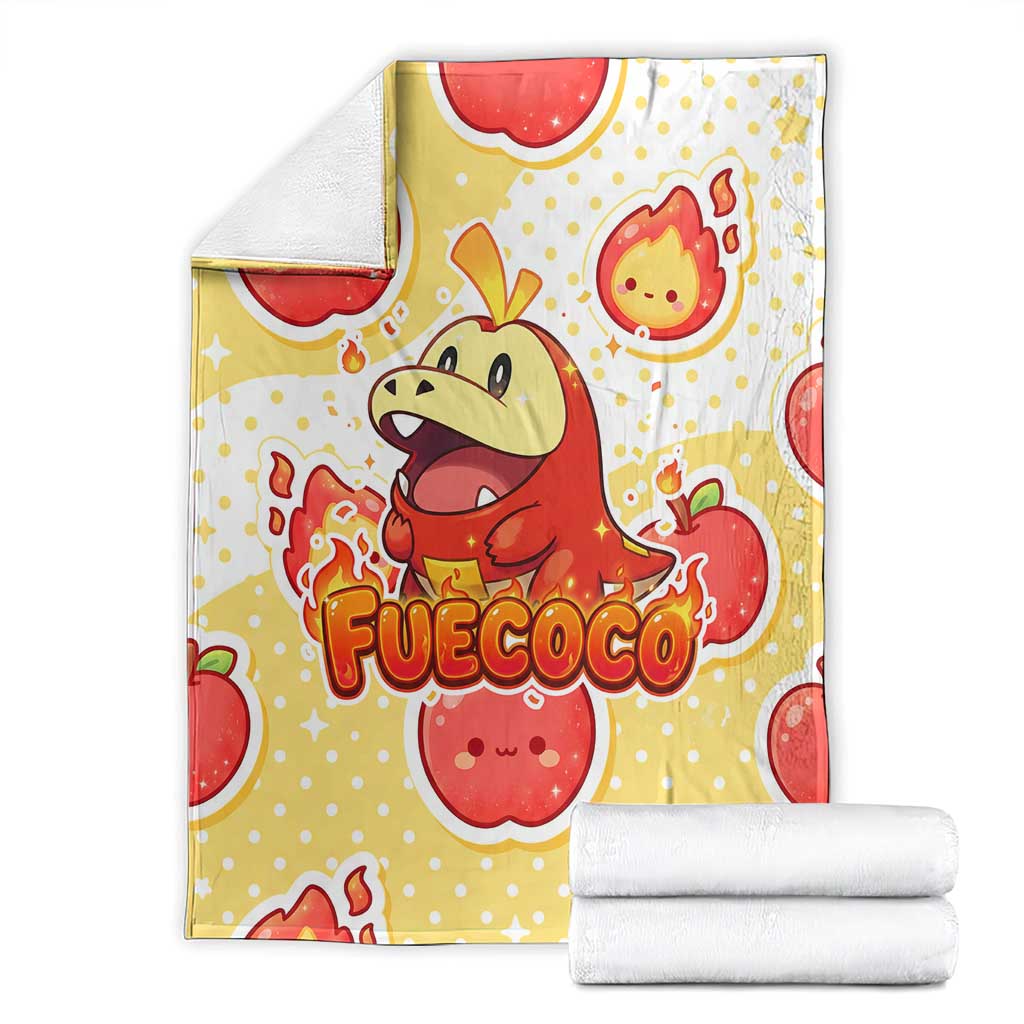 Fuecoco Blanket Kawaii Apple Flame Pop Art