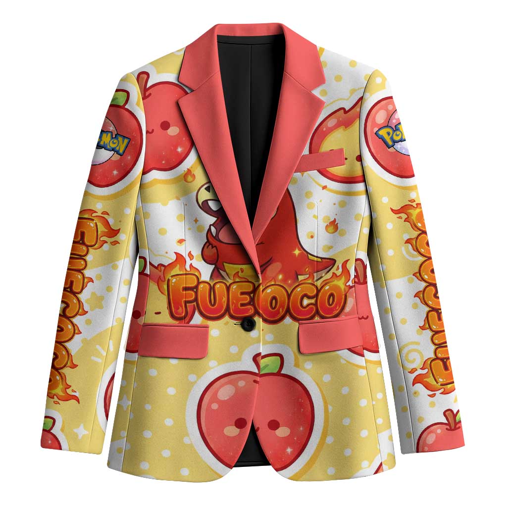 Fuecoco Blazer Kawaii Apple Flame Pop Art