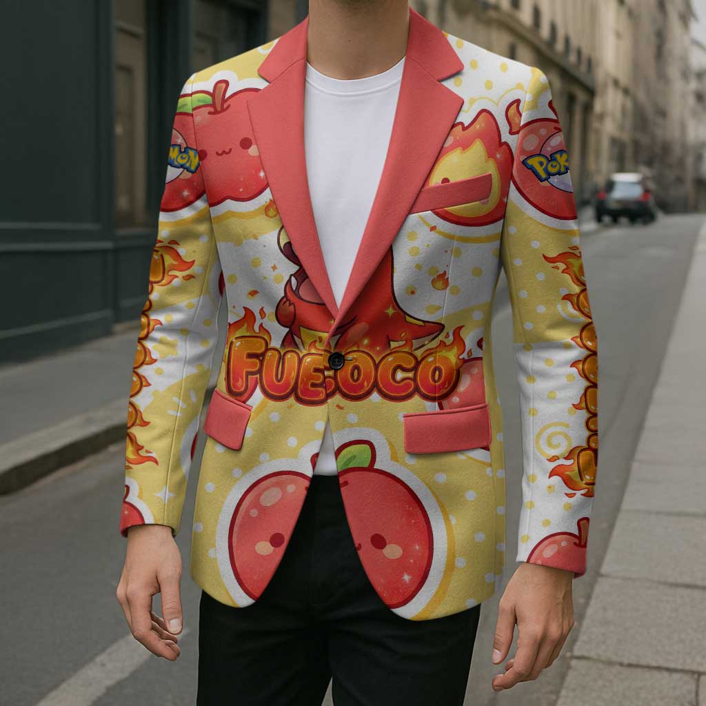 Fuecoco Blazer Kawaii Apple Flame Pop Art
