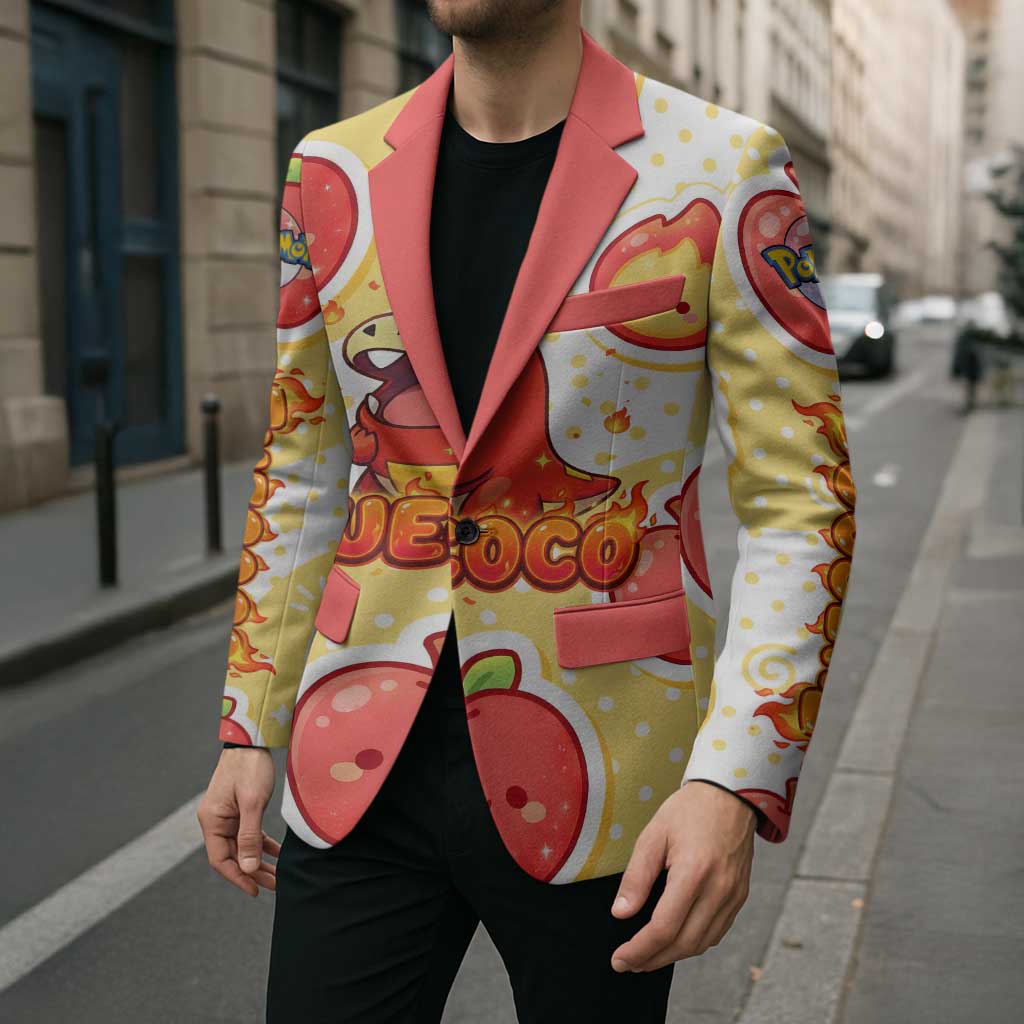 Fuecoco Blazer Kawaii Apple Flame Pop Art