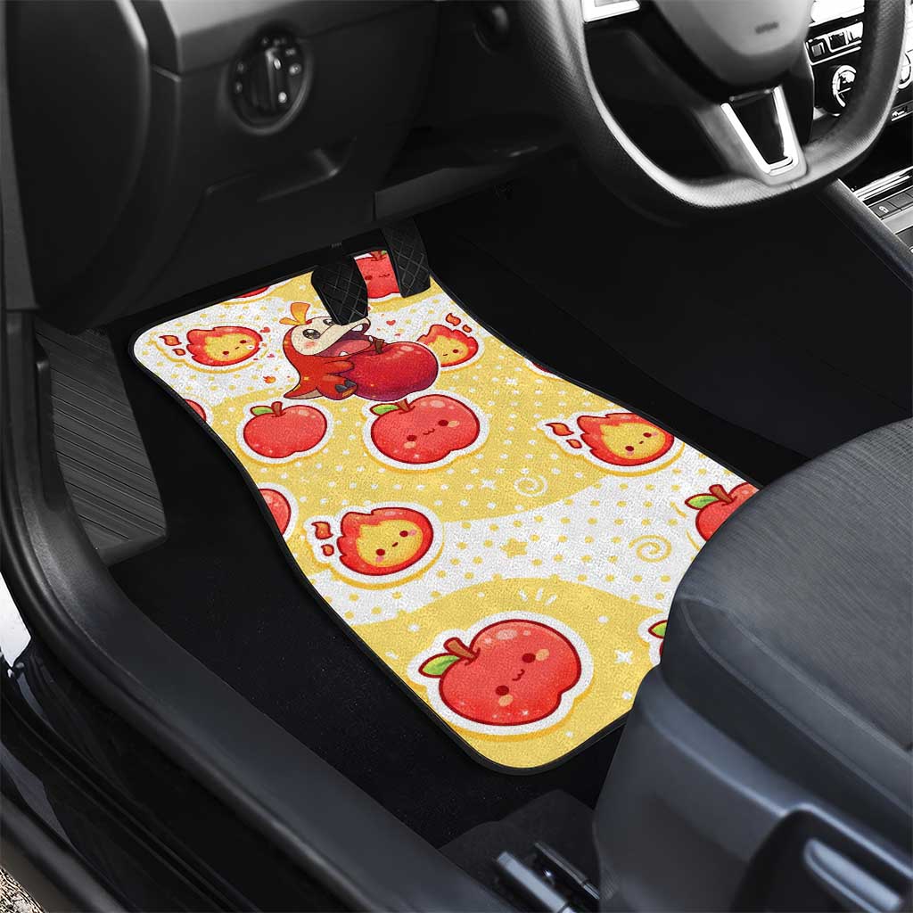 Fuecoco Car Mats Kawaii Apple Flame Pop Art