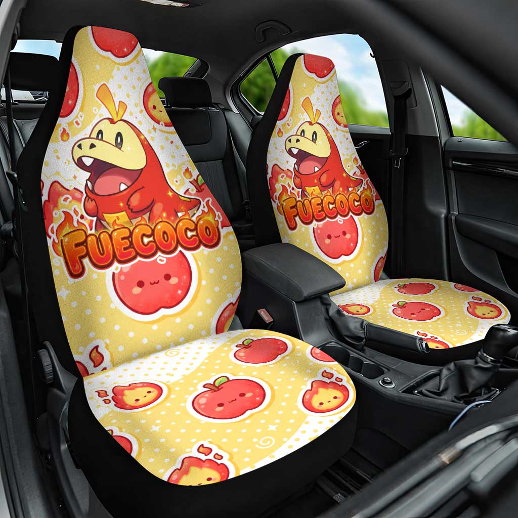 Fuecoco Car Seat Cover Kawaii Apple Flame Pop Art