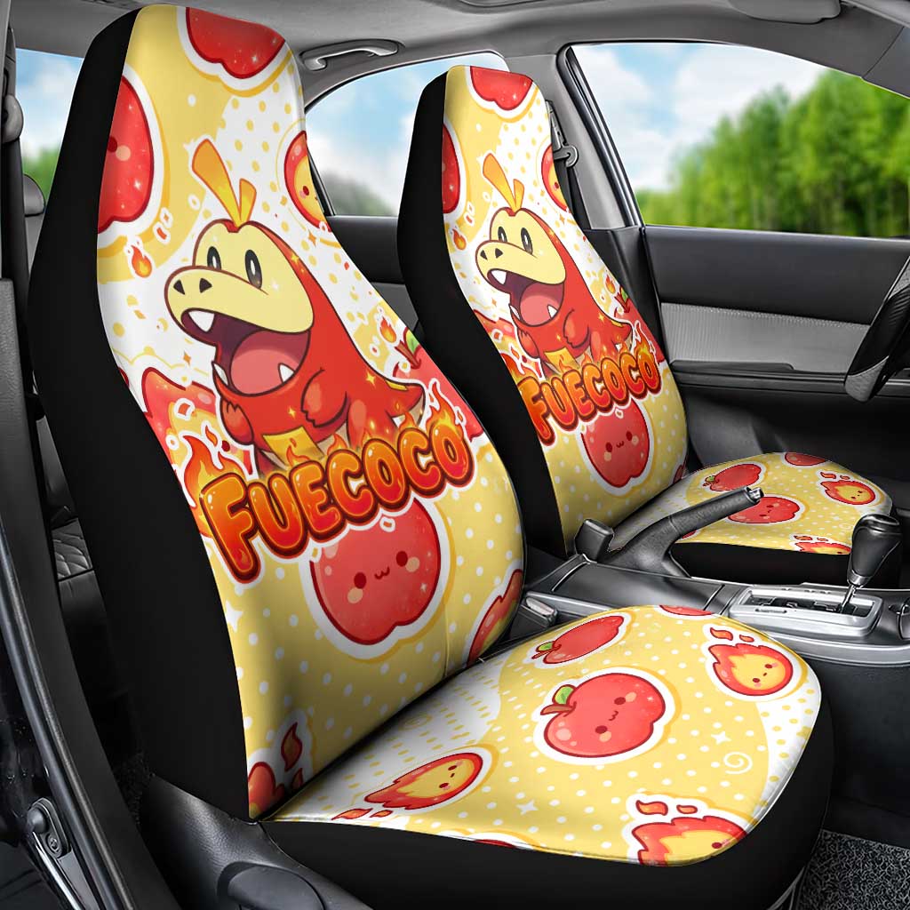 Fuecoco Car Seat Cover Kawaii Apple Flame Pop Art