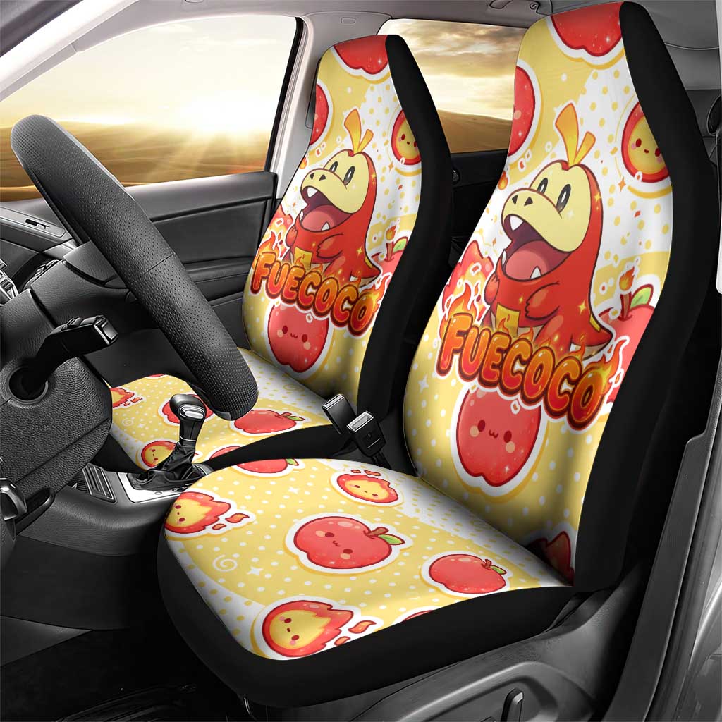 Fuecoco Car Seat Cover Kawaii Apple Flame Pop Art