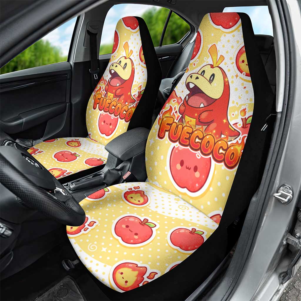 Fuecoco Car Seat Cover Kawaii Apple Flame Pop Art