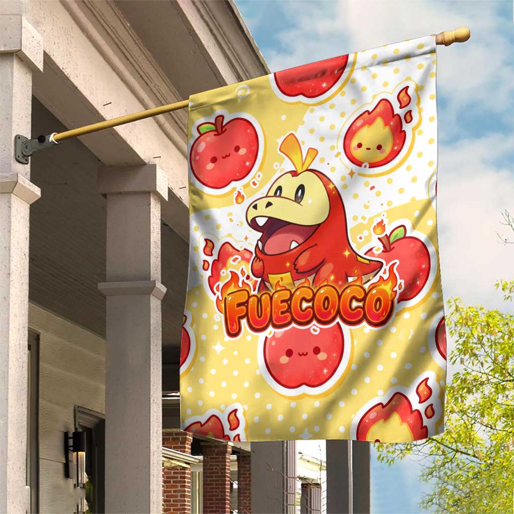 Fuecoco Garden Flag Kawaii Apple Flame Pop Art