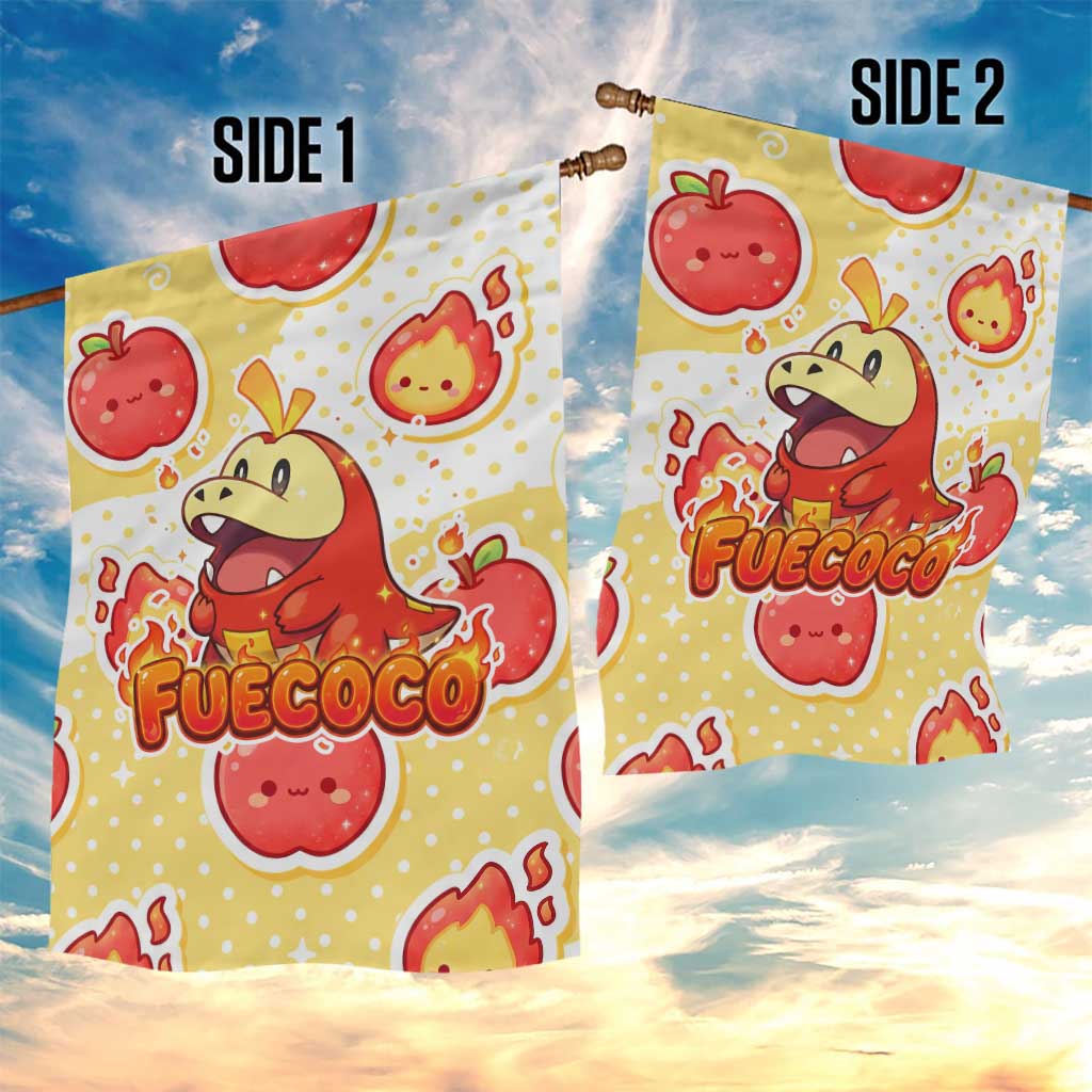 Fuecoco Garden Flag Kawaii Apple Flame Pop Art