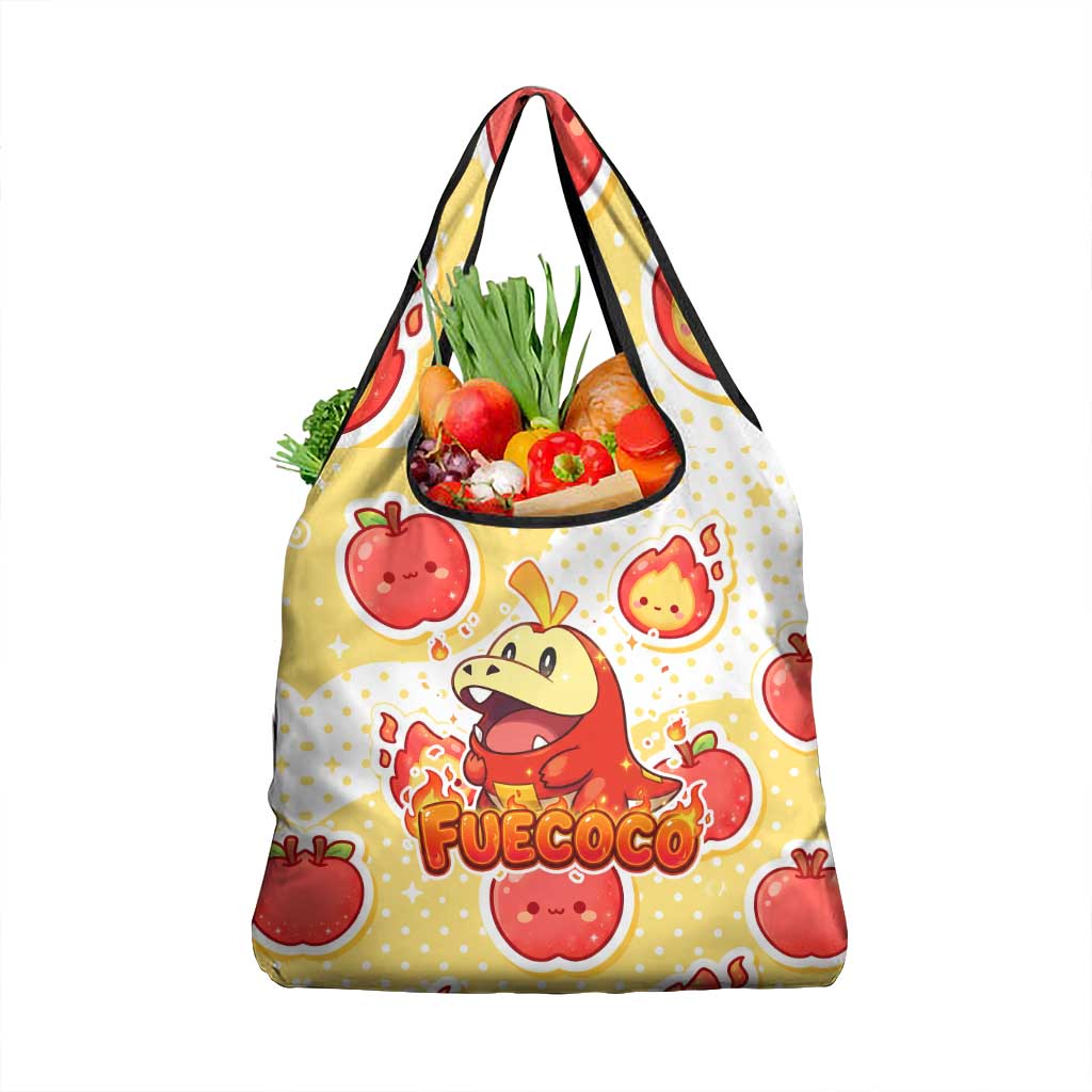 Fuecoco Grocery Bag Kawaii Apple Flame Pop Art