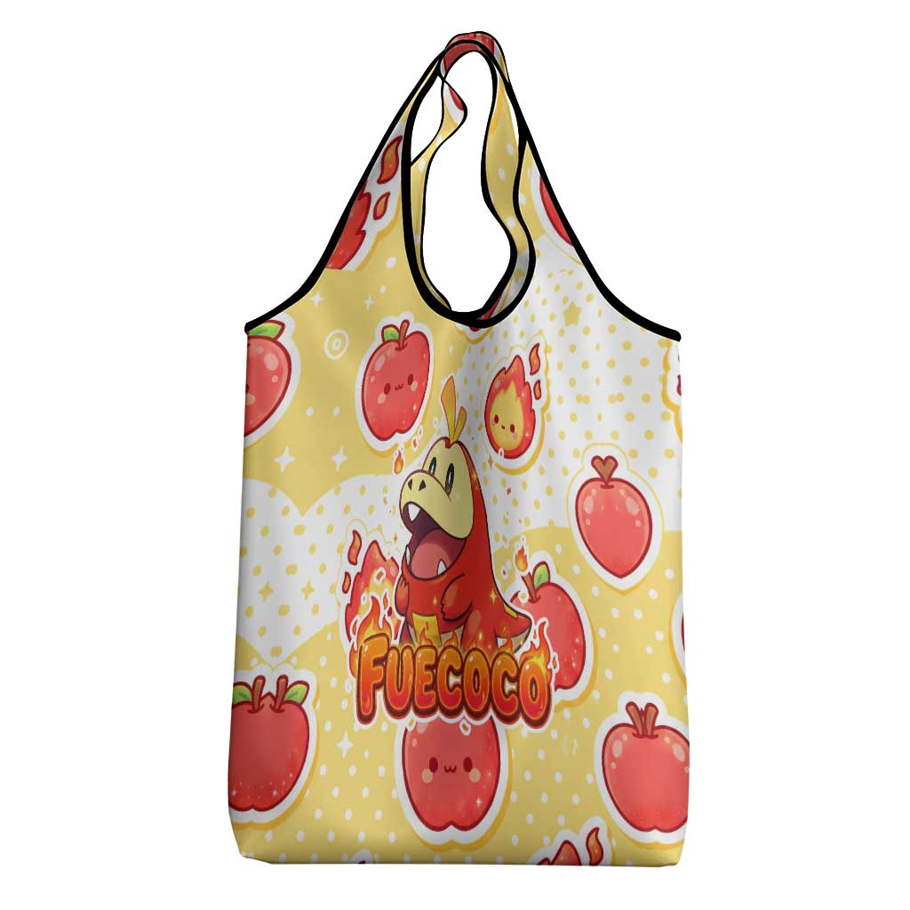 Fuecoco Grocery Bag Kawaii Apple Flame Pop Art
