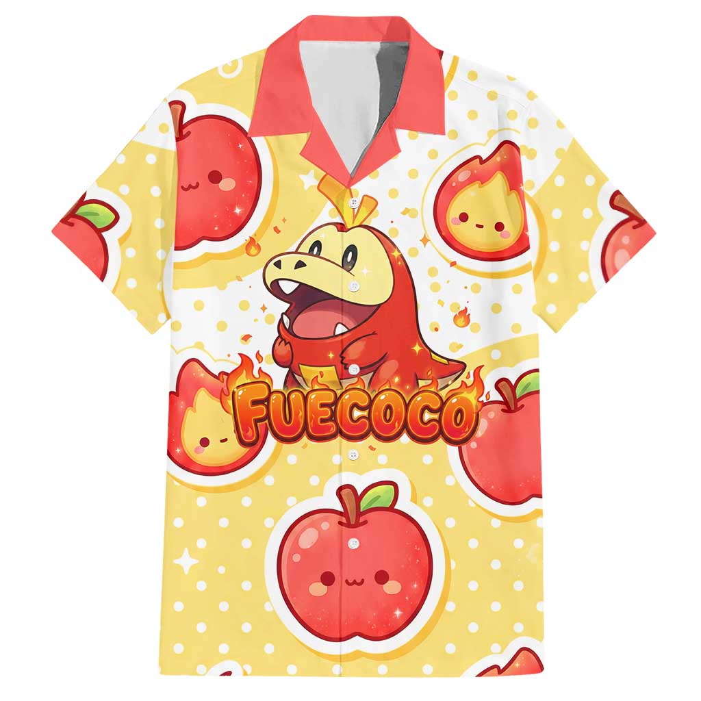 Fuecoco Hawaiian Shirt Kawaii Apple Flame Pop Art