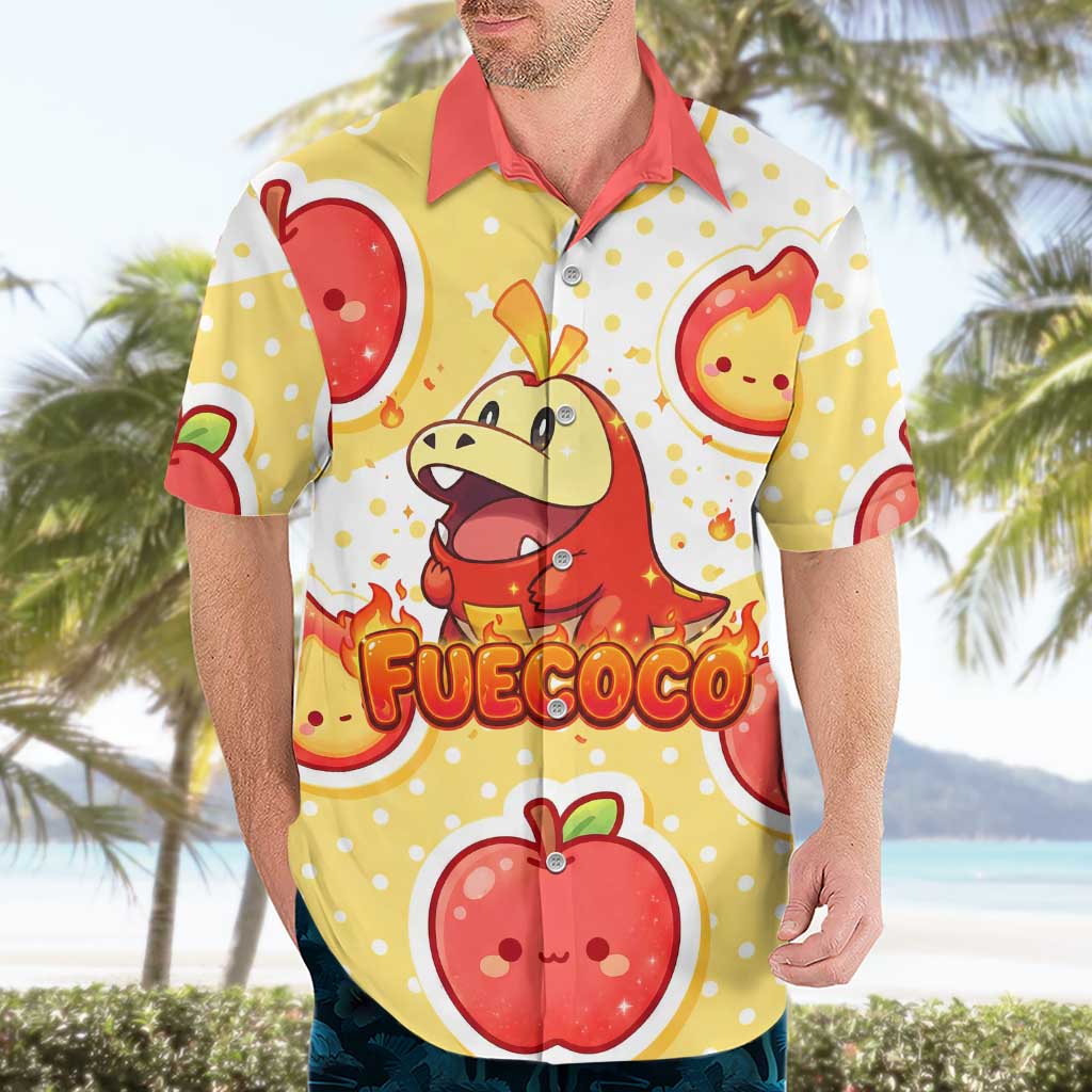 Fuecoco Hawaiian Shirt Kawaii Apple Flame Pop Art