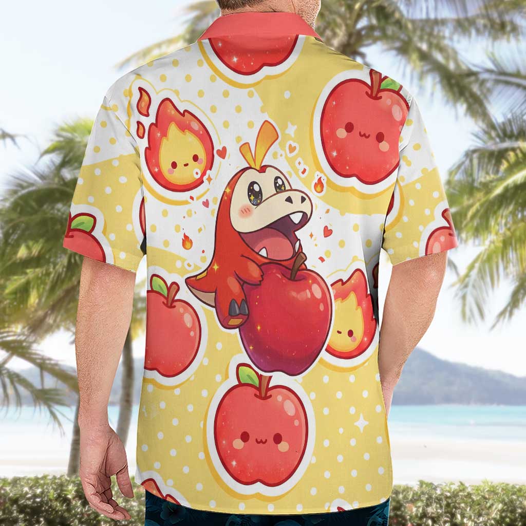 Fuecoco Hawaiian Shirt Kawaii Apple Flame Pop Art