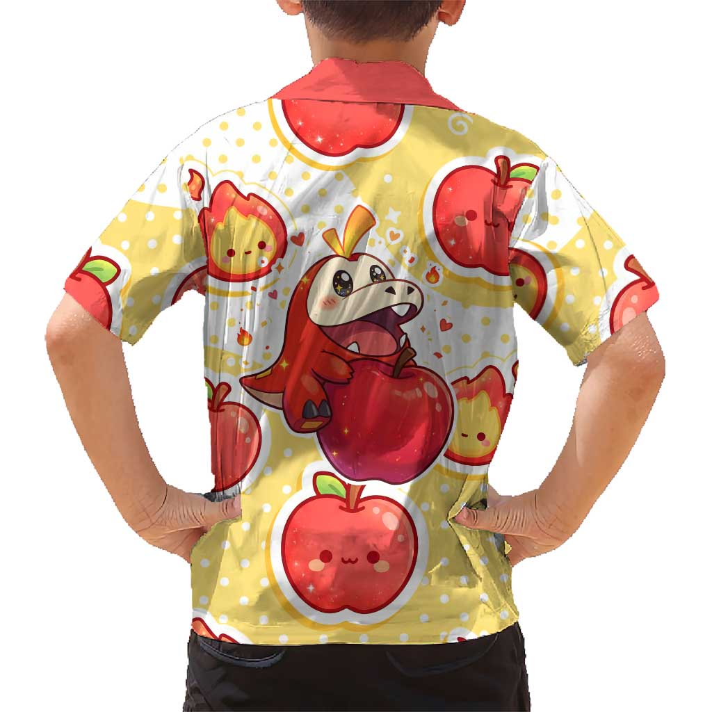 Fuecoco Hawaiian Shirt Kawaii Apple Flame Pop Art