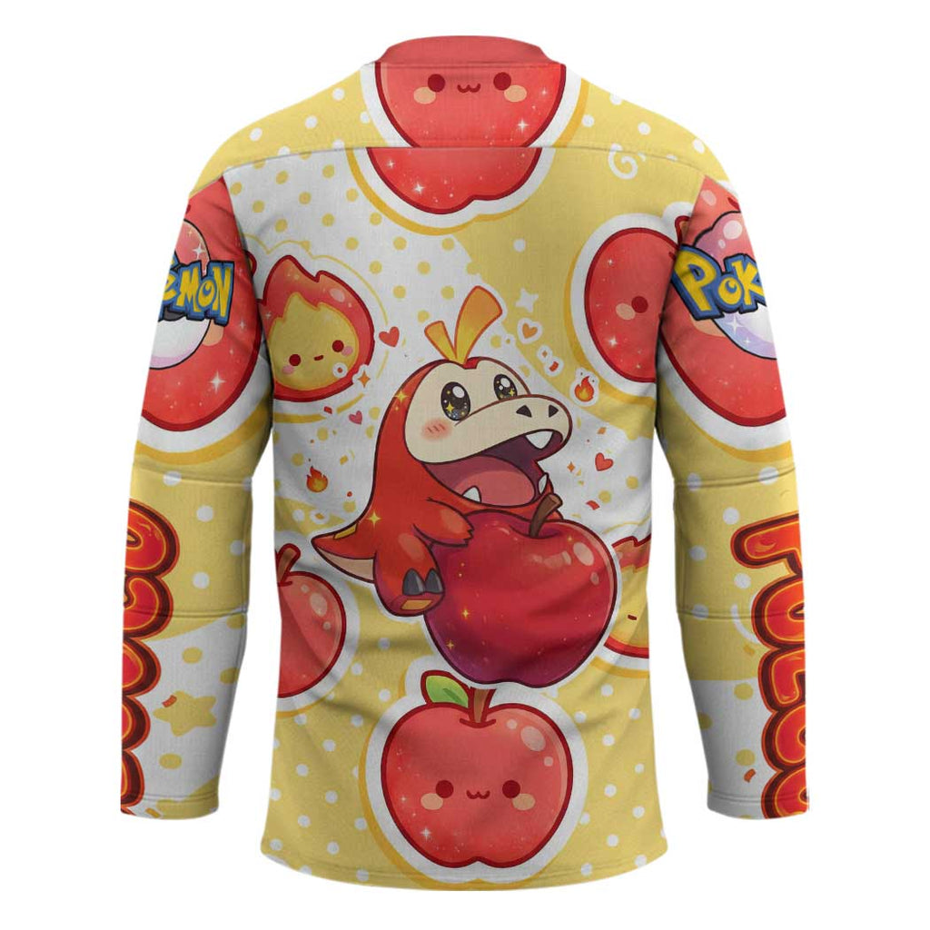 Fuecoco Hockey Jersey Kawaii Apple Flame Pop Art