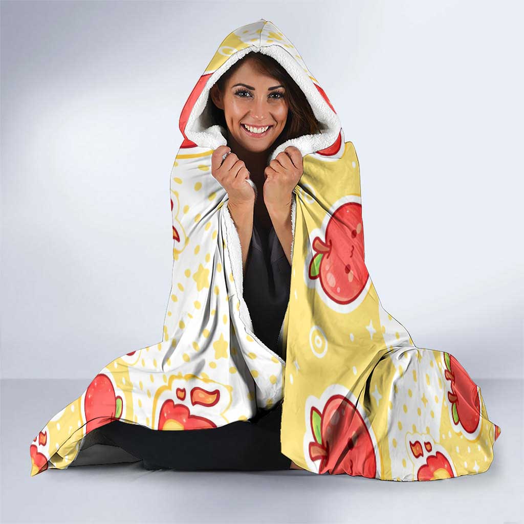 Fuecoco Hooded Blanket Kawaii Apple Flame Pop Art