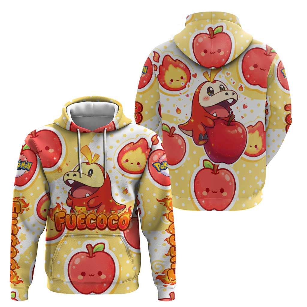 Fuecoco Hoodie Kawaii Apple Flame Pop Art