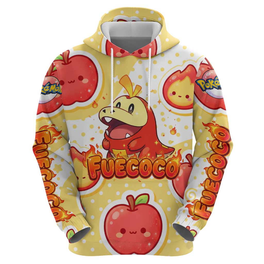 Fuecoco Hoodie Kawaii Apple Flame Pop Art