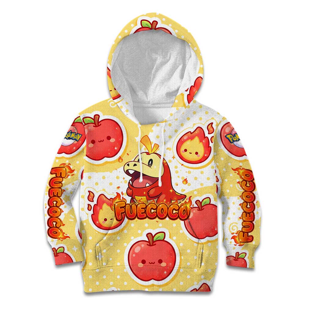 Fuecoco Kid Hoodie Kawaii Apple Flame Pop Art
