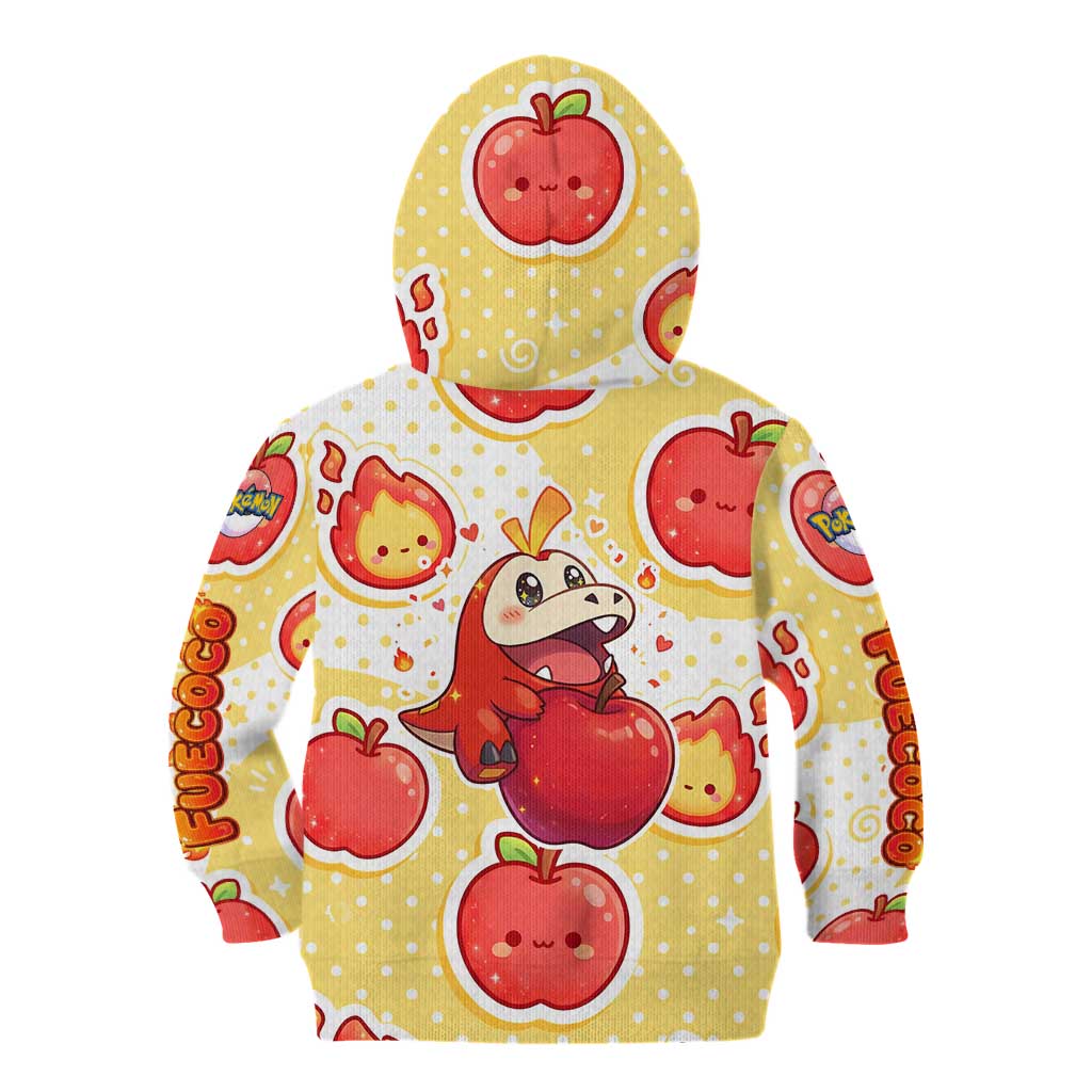 Fuecoco Kid Hoodie Kawaii Apple Flame Pop Art