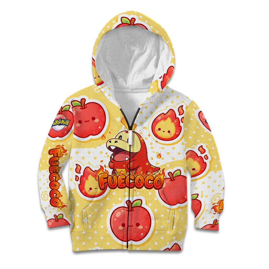 Fuecoco Kid Hoodie Kawaii Apple Flame Pop Art