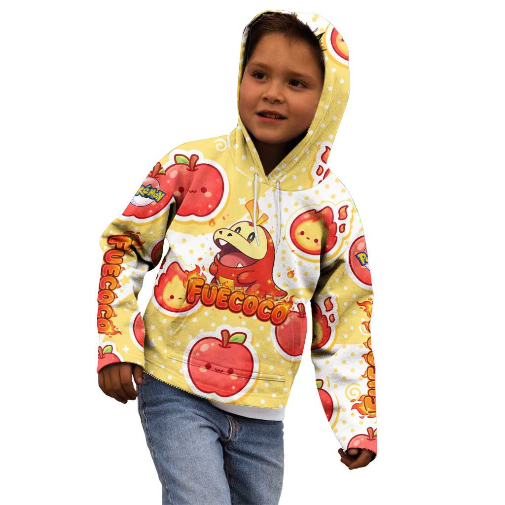 Fuecoco Kid Hoodie Kawaii Apple Flame Pop Art