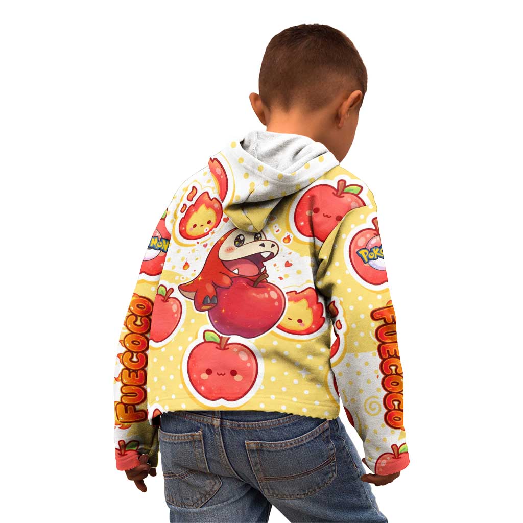 Fuecoco Kid Hoodie Kawaii Apple Flame Pop Art