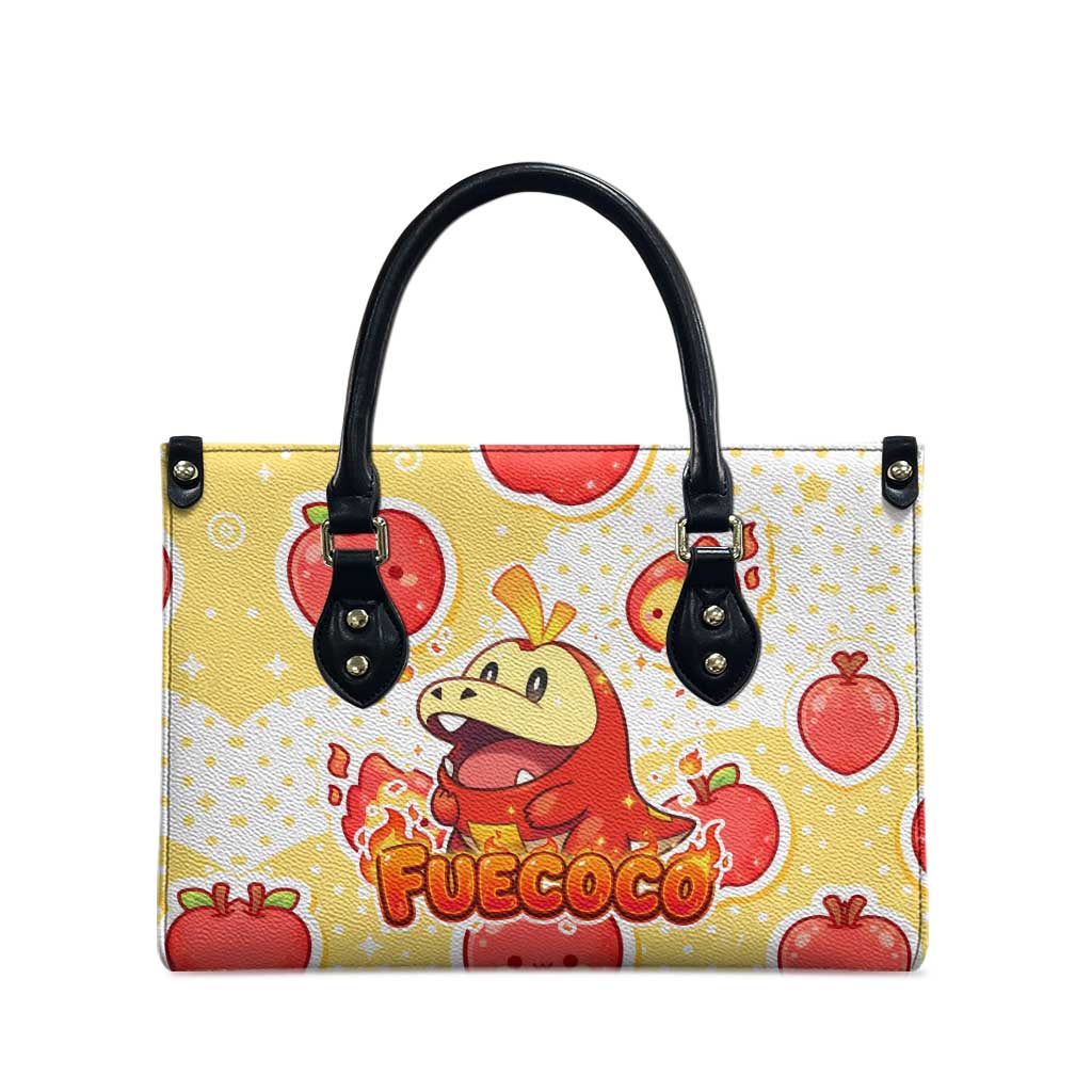 Fuecoco Leather Bag Kawaii Apple Flame Pop Art