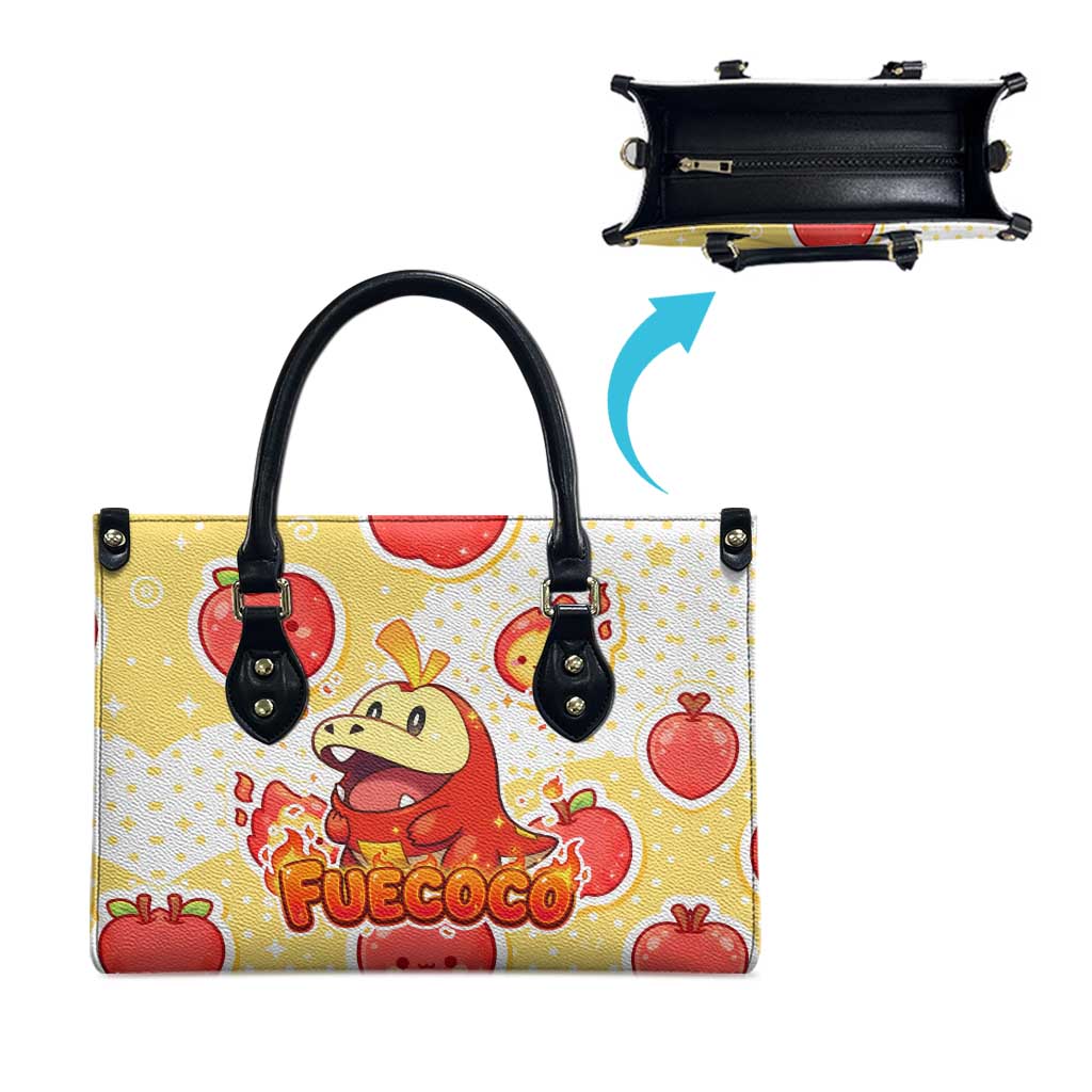 Fuecoco Leather Bag Kawaii Apple Flame Pop Art