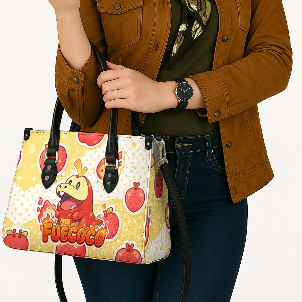 Fuecoco Leather Bag Kawaii Apple Flame Pop Art