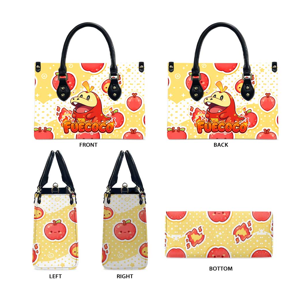Fuecoco Leather Bag Kawaii Apple Flame Pop Art
