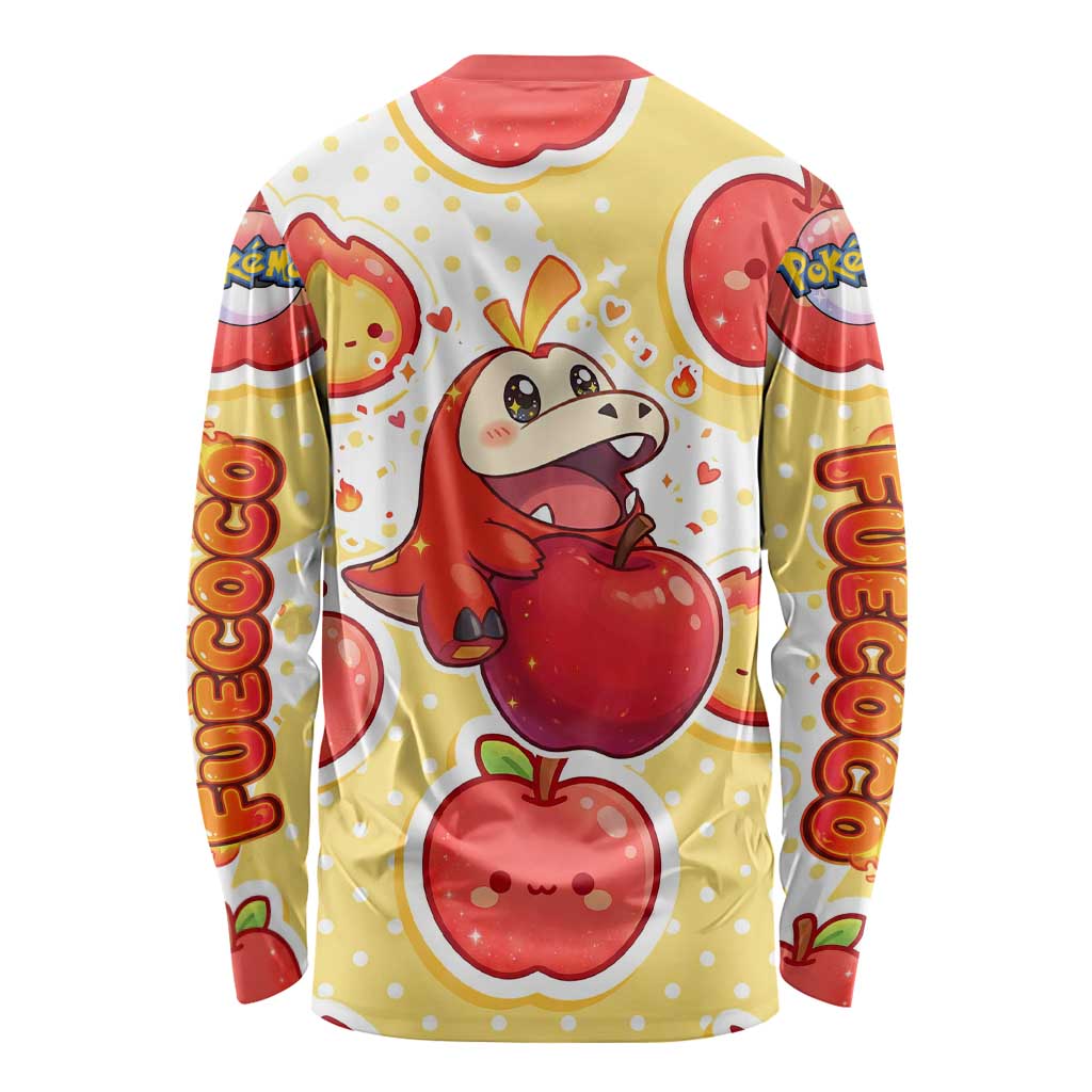Fuecoco Long Sleeve Shirt Kawaii Apple Flame Pop Art