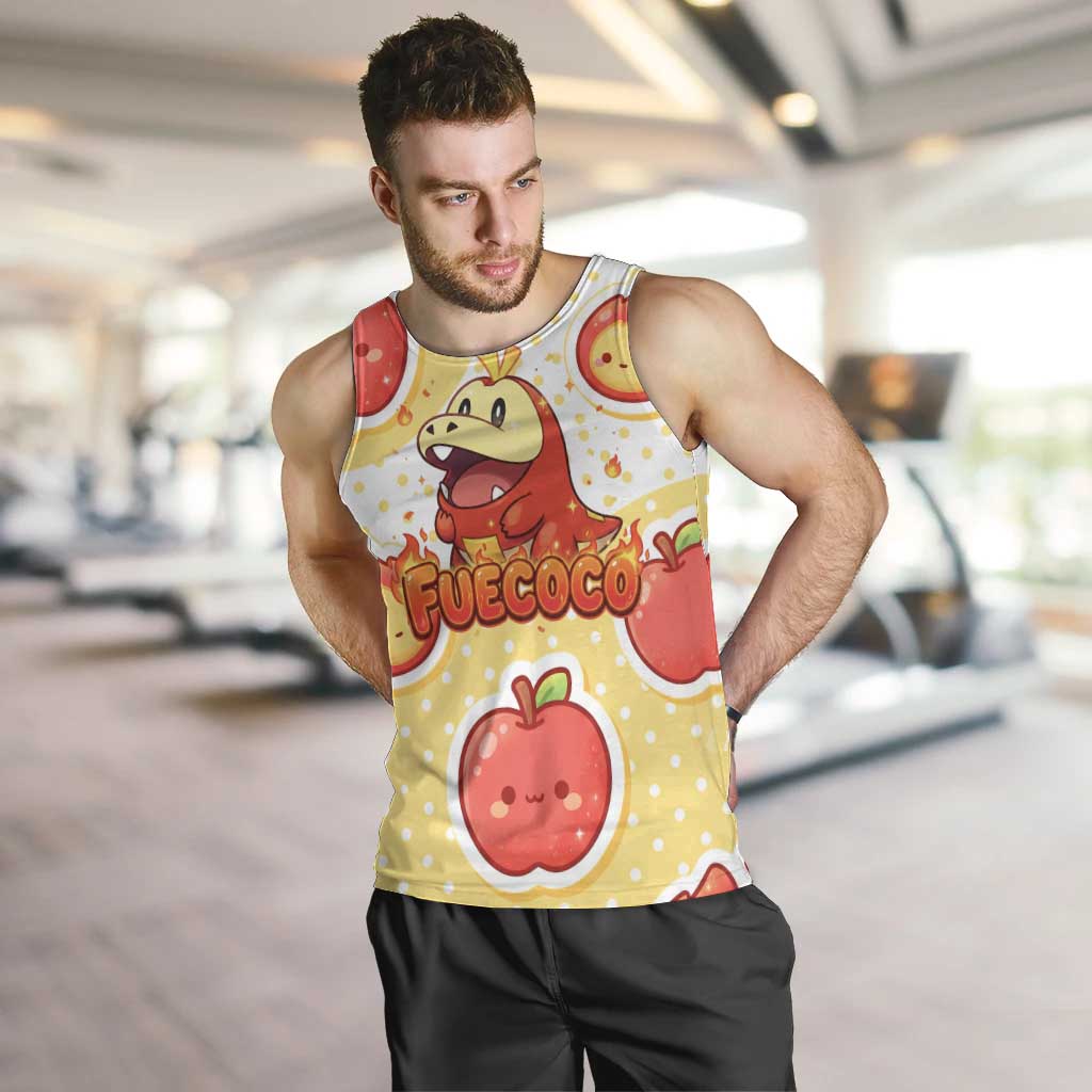 Fuecoco Men Tank Top Kawaii Apple Flame Pop Art
