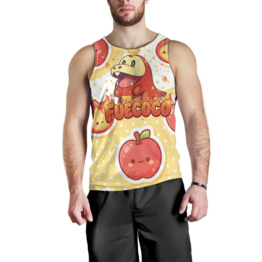 Fuecoco Men Tank Top Kawaii Apple Flame Pop Art