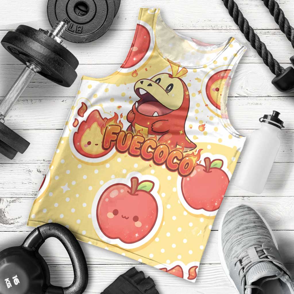 Fuecoco Men Tank Top Kawaii Apple Flame Pop Art