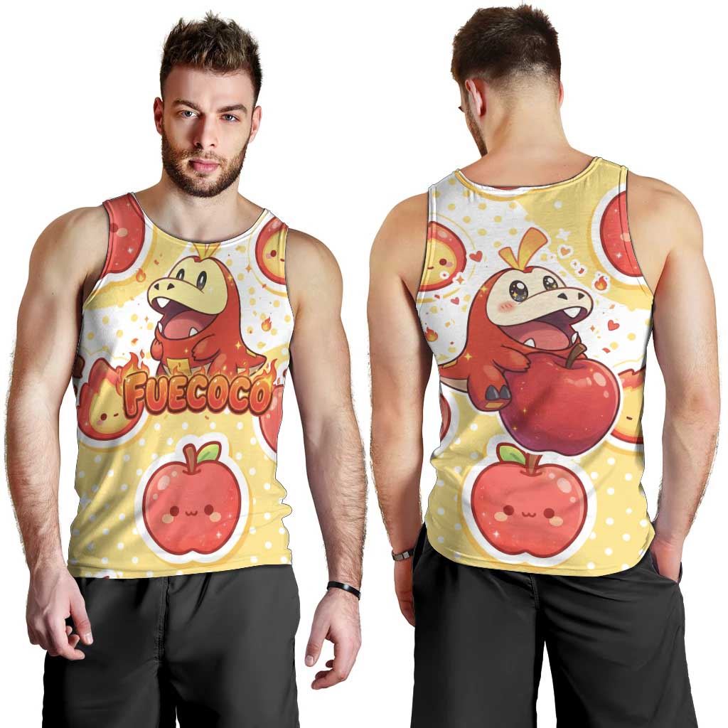 Fuecoco Men Tank Top Kawaii Apple Flame Pop Art